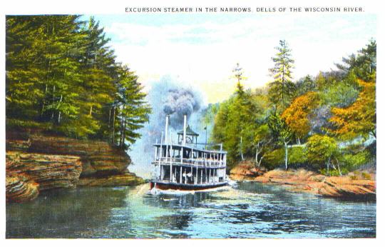 Steamer in the
Dells Narrows